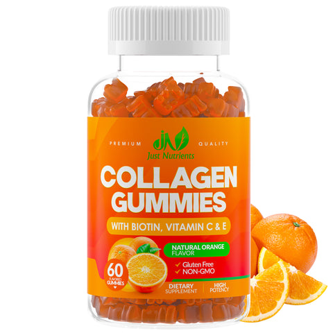 Collagen Peptides Gummies with Biotin, Vitamin C & E - 60 Gummies