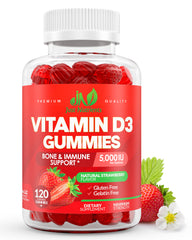 Vitamin D3 5000IU/10,000IU Gummies - 120 Gummies
