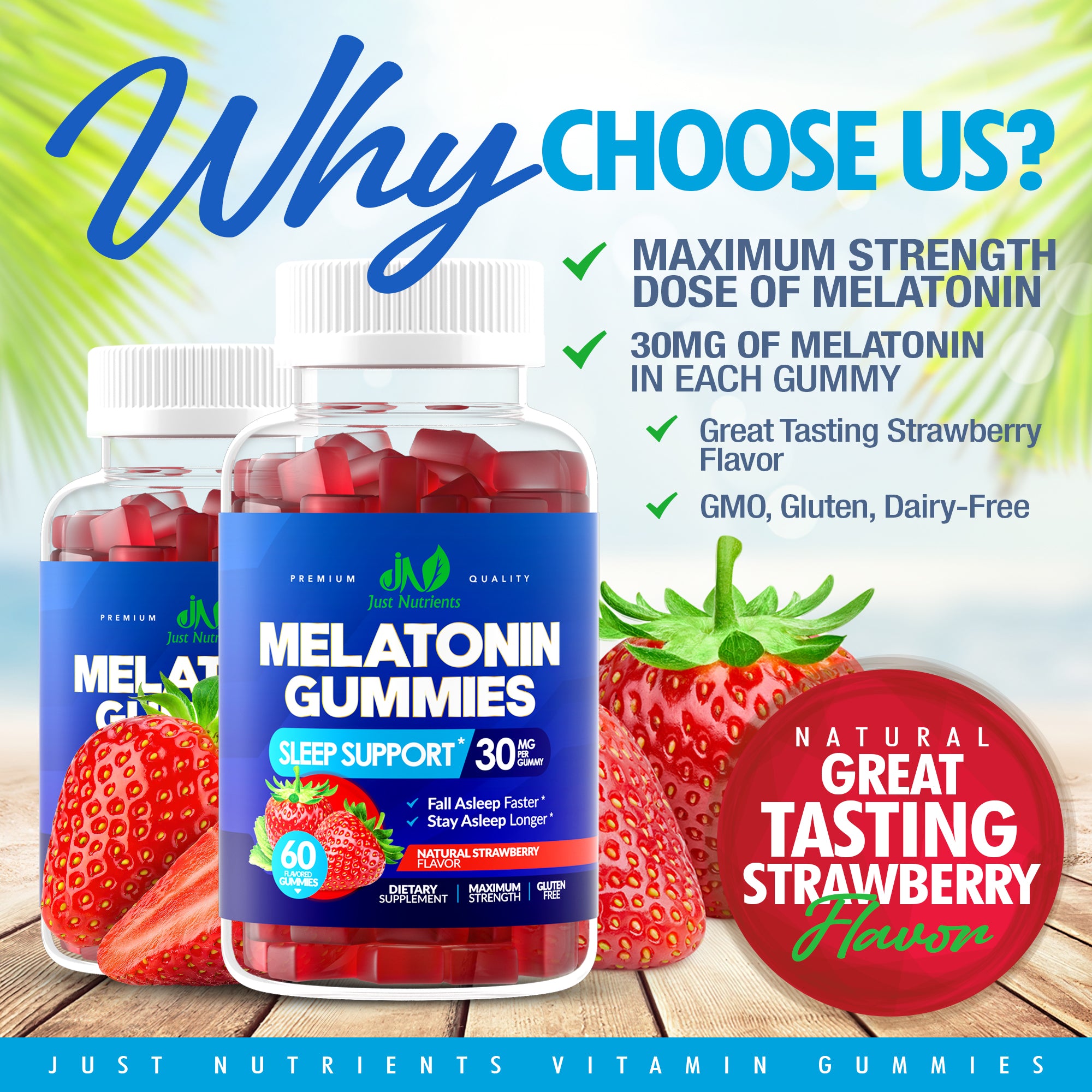 Melatonin 30mg Gummies for Adults - 60 Gummies