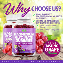 Magnesium Glycinate 600mg Gummies - 60 Gummies