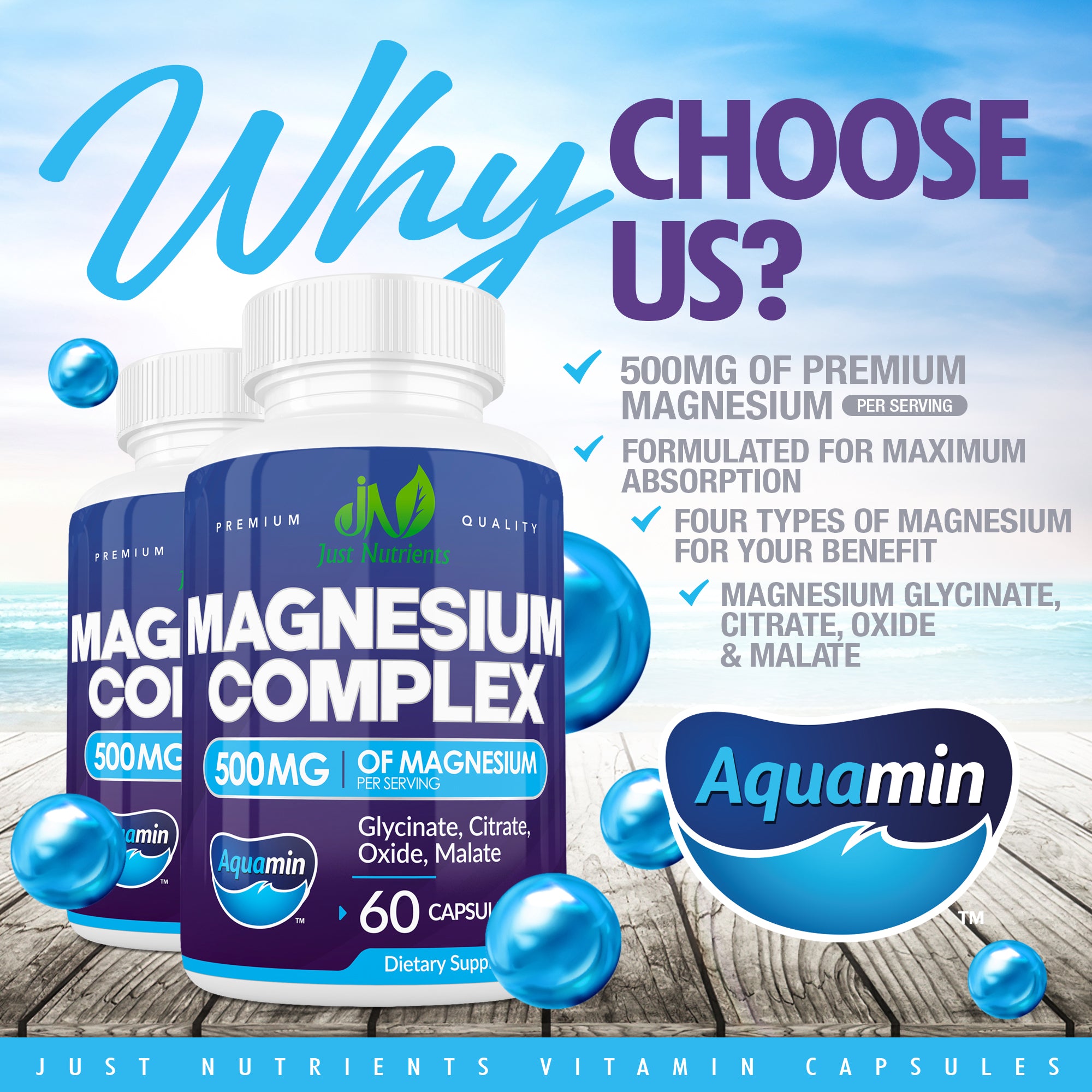 Magnesium Complex 500mg - 60 Veggie Capsules