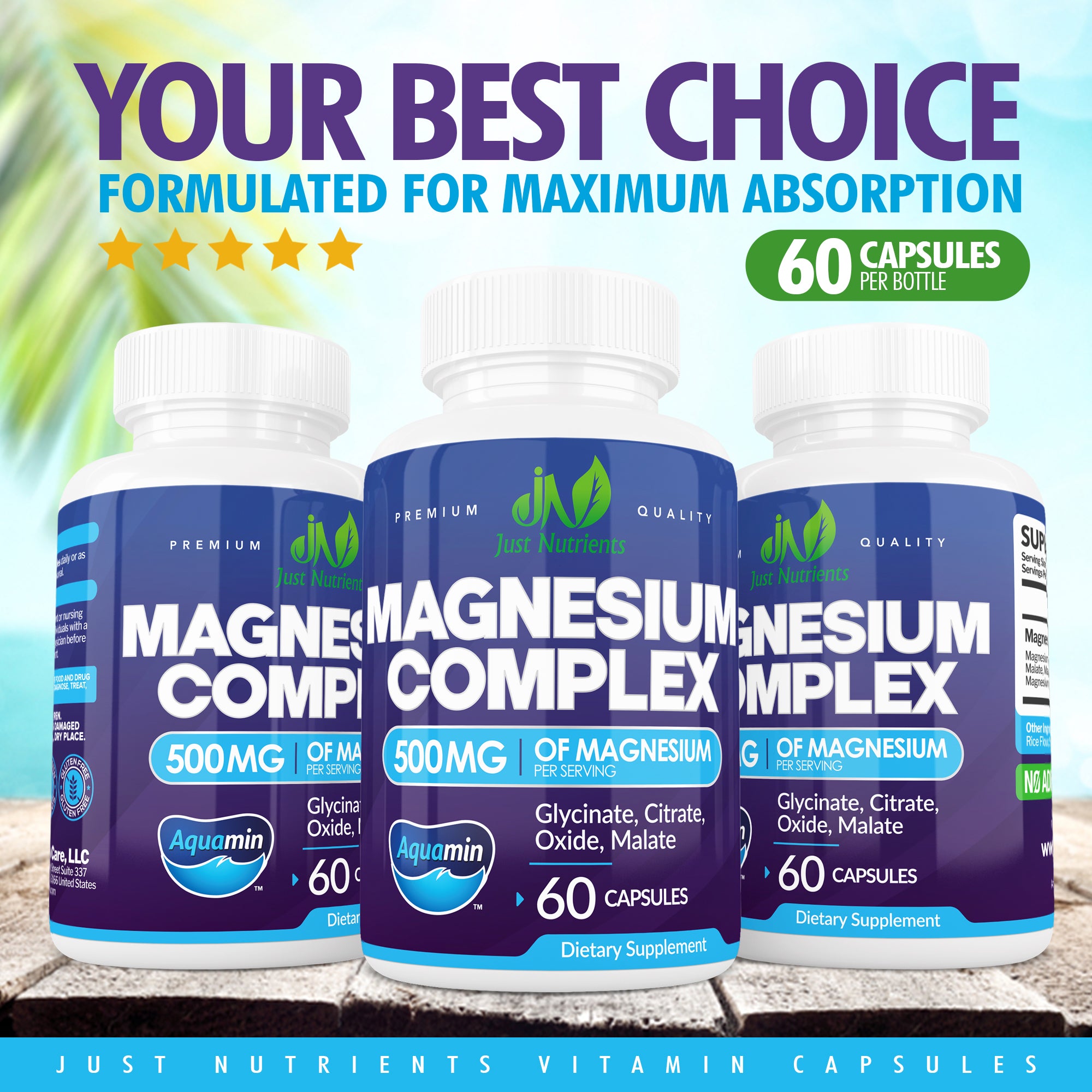 Magnesium Complex 500mg - 60 Veggie Capsules