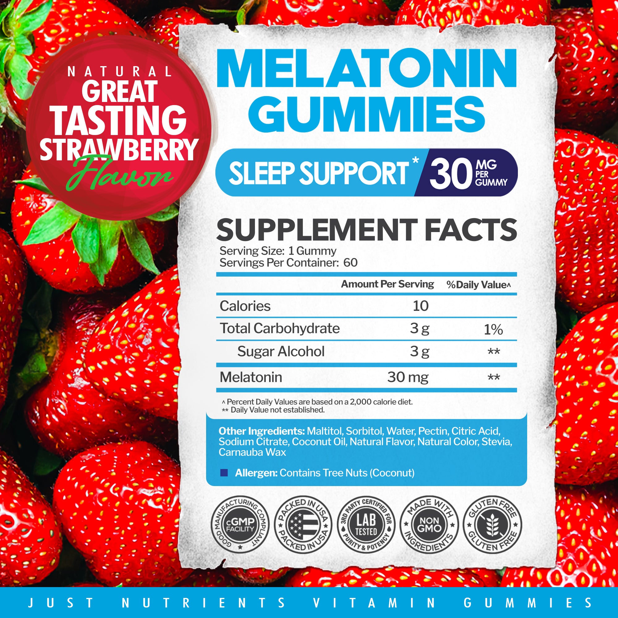 Melatonin 30mg Gummies for Adults - 60 Gummies