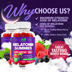 Melatonin 20mg Gummies for Adults - 120 Gummies