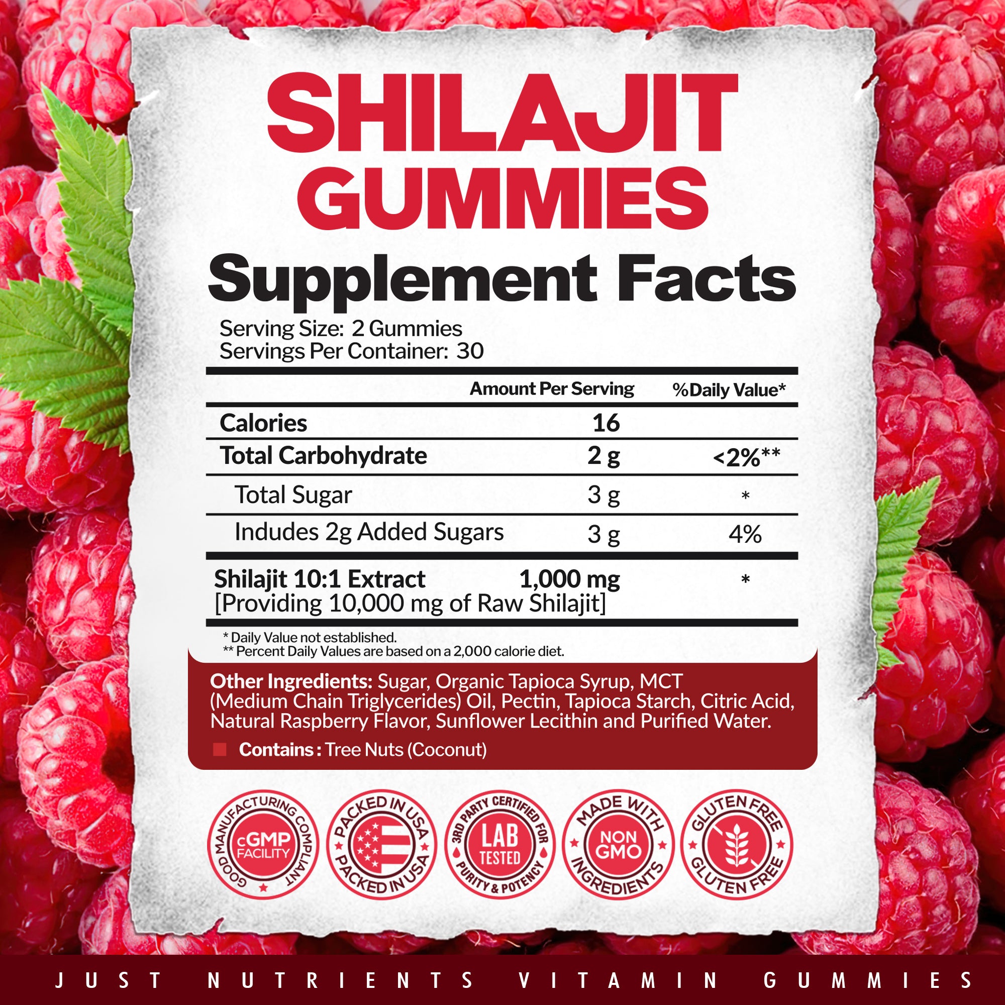 Shilajit 10,000mg Gummies for Men & Women - 60 Gummies