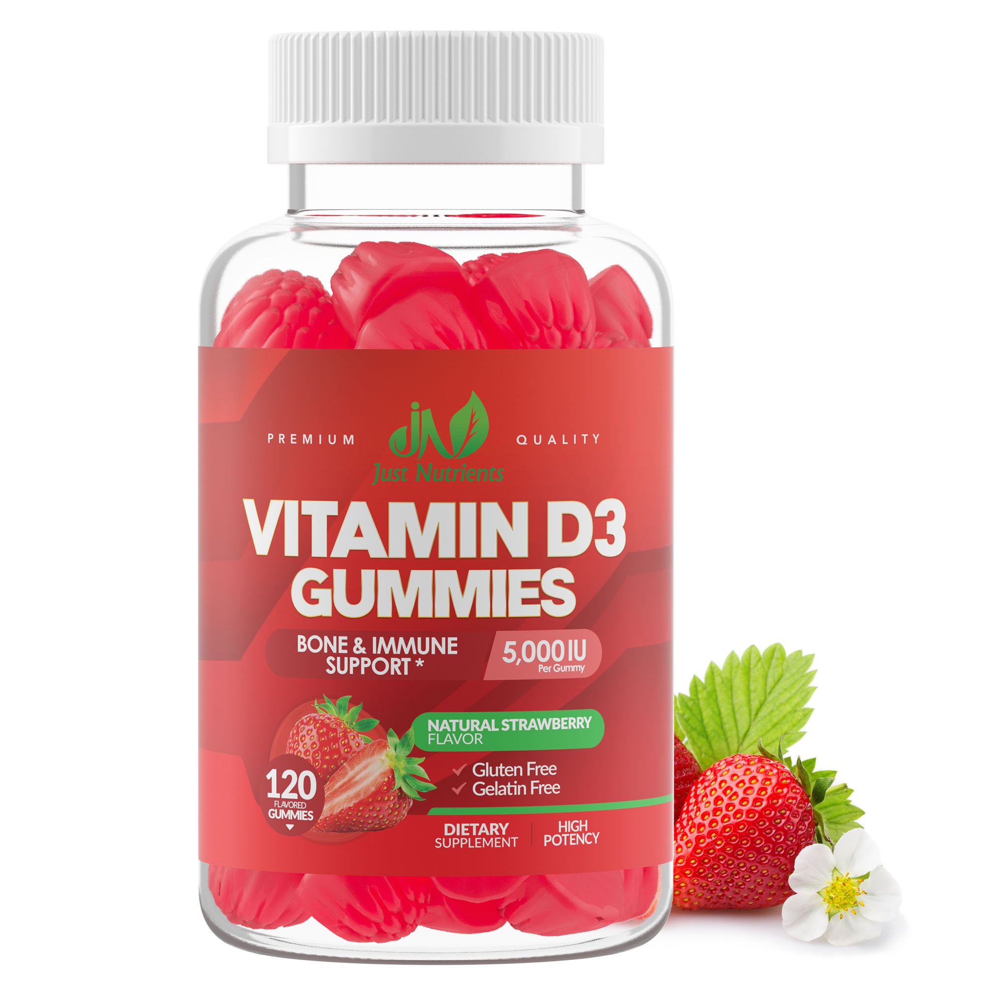 Vitamin D3 5000IU/10,000IU Gummies - 120 Gummies