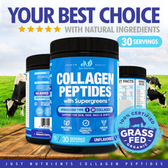 Collagen Peptides Powder with Super Greens