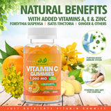 Gomitas de vitamina C 1000 mg con zinc y extractos de hierbas