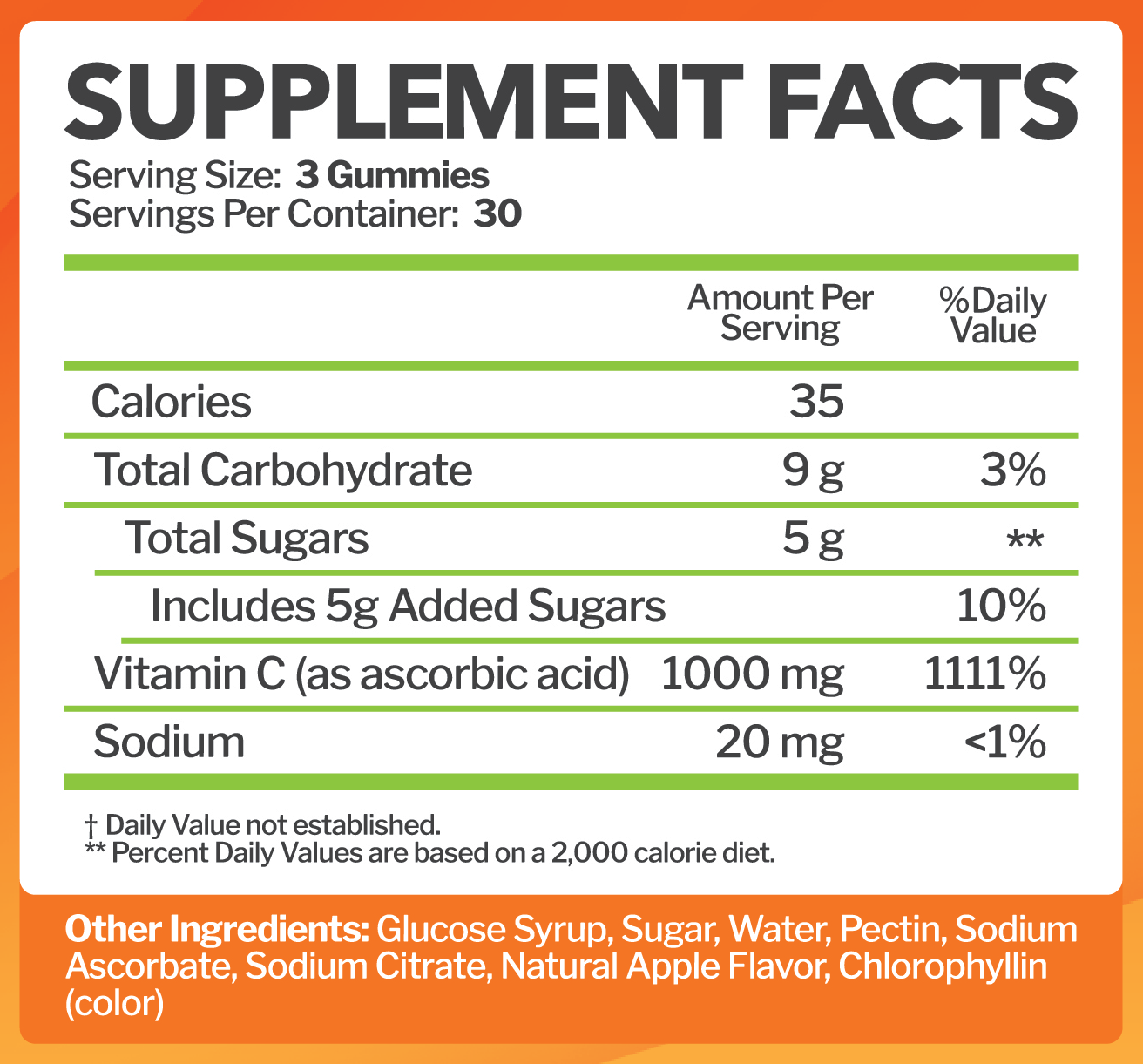 Vitamin C 1000mg Gummies - 90 Gummies